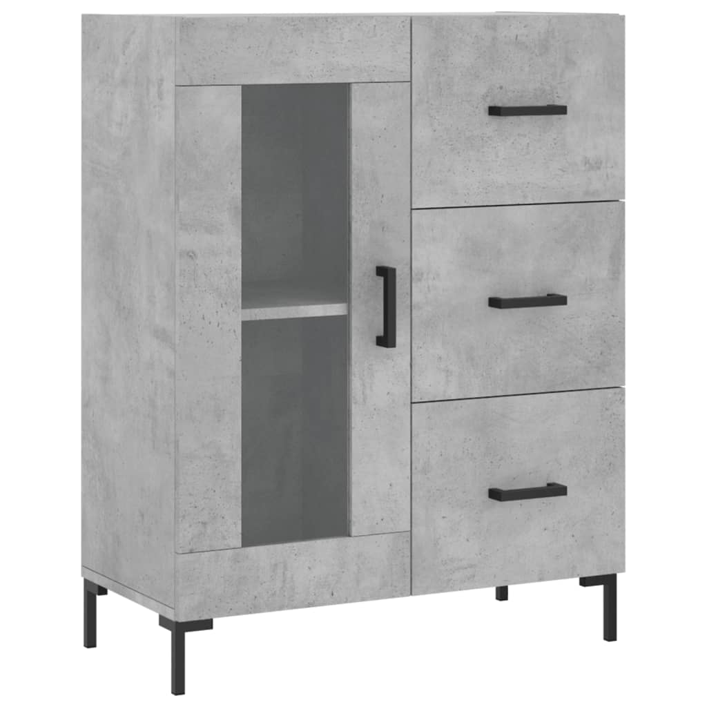 Credenza Grigio Cemento 69,5x34x180 cm in Legno Multistrato 3195959