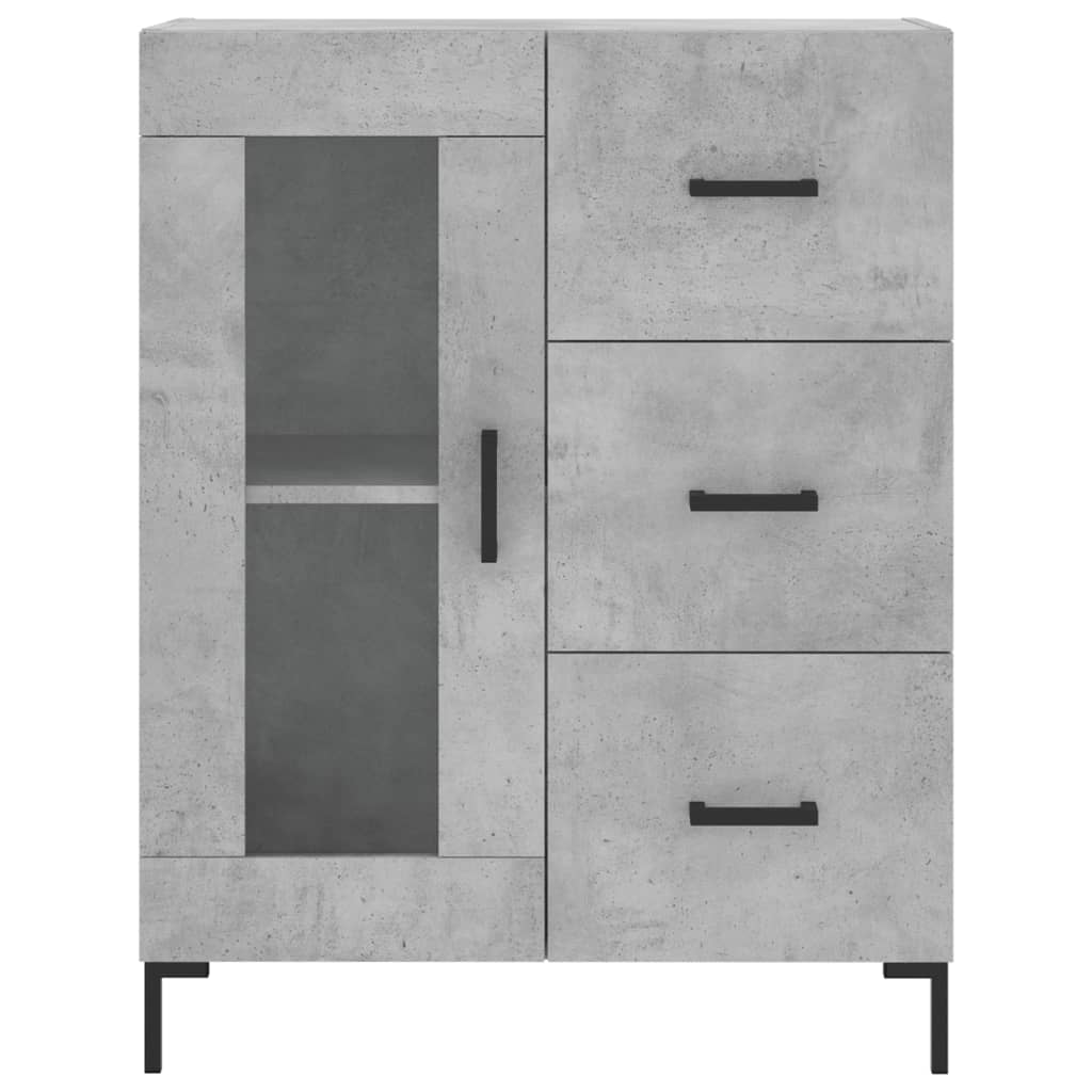 Credenza Grigio Cemento 69,5x34x180 cm in Legno Multistrato 3195959