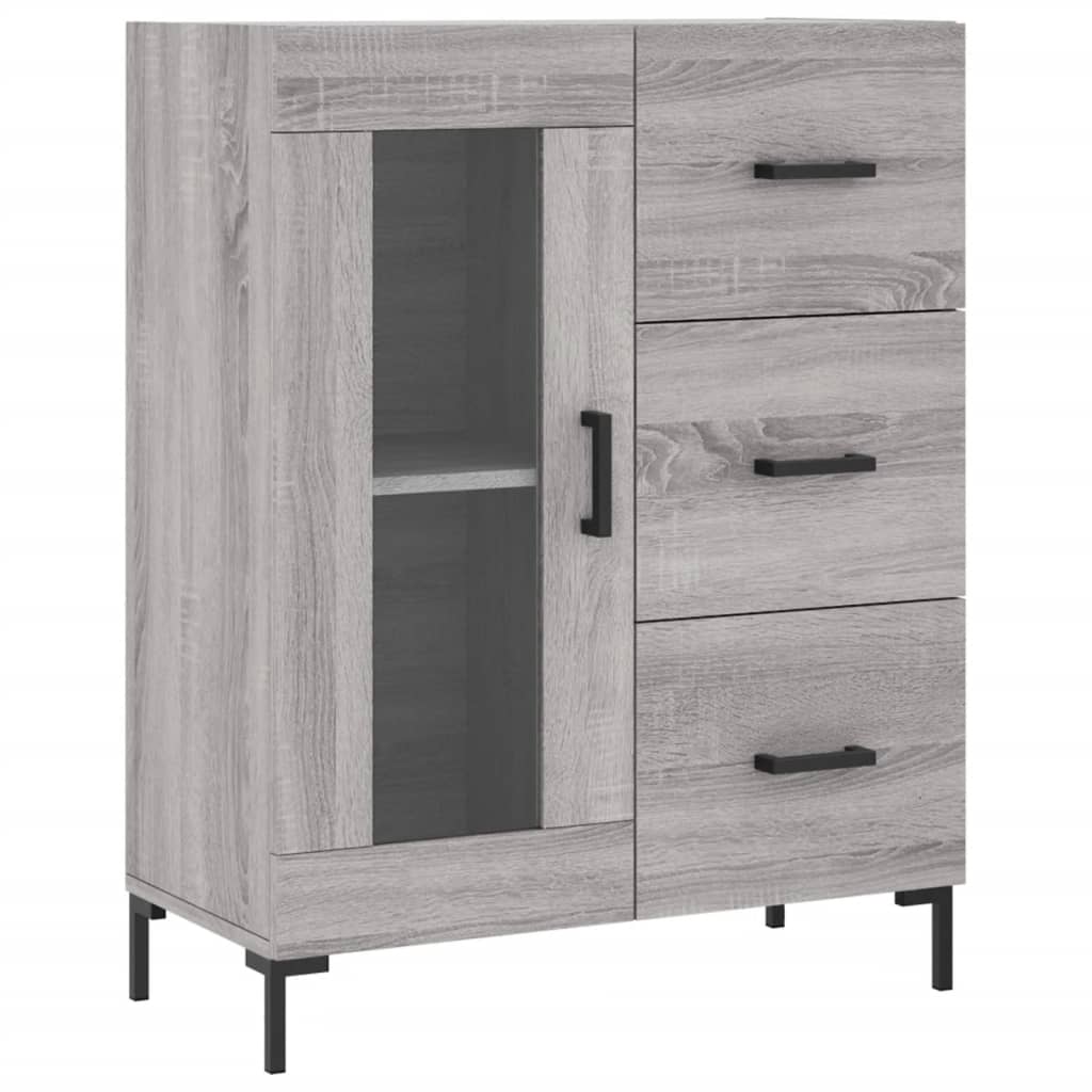 Credenza Grigio Sonoma 69,5x34x180 cm in Legno Multistrato 3195961