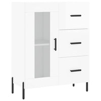 Credenza Bianco Lucido 69,5x34x180 cm in Legno Multistrato 3195965