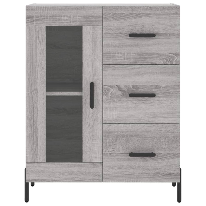 Credenza Grigio Sonoma 69,5x34x180 cm in Legno Multistrato 3195969