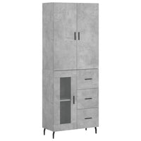 Credenza Grigio Cemento 69,5x34x180 cm in Legno Multistrato 3195975