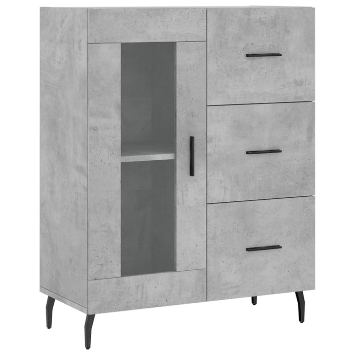 Credenza Grigio Cemento 69,5x34x180 cm in Legno Multistrato 3195975