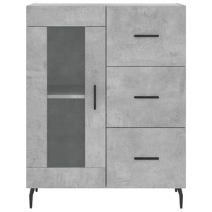 Credenza Grigio Cemento 69,5x34x180 cm in Legno Multistrato 3195975