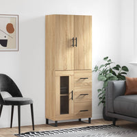 Credenza Rovere Sonoma 69,5x34x180 cm in Legno Multistrato 3195982