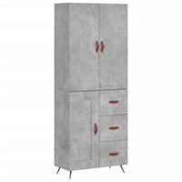 Credenza Grigio Cemento 69,5x34x180 cm in Legno Multistratocod mxl 101931