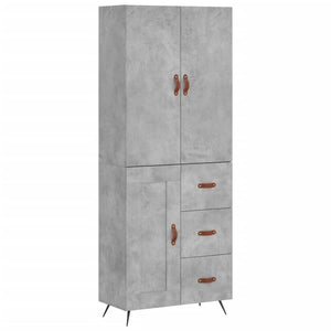 Credenza Grigio Cemento 69,5x34x180 cm in Legno Multistratocod mxl 101931