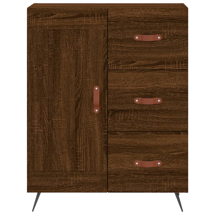 Credenza Rovere Marrone 69,5x34x180 cm in Legno Multistrato 3195994