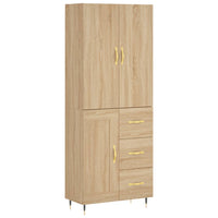 Credenza Rovere Sonoma 69,5x34x180 cm in Legno Multistrato 3195998