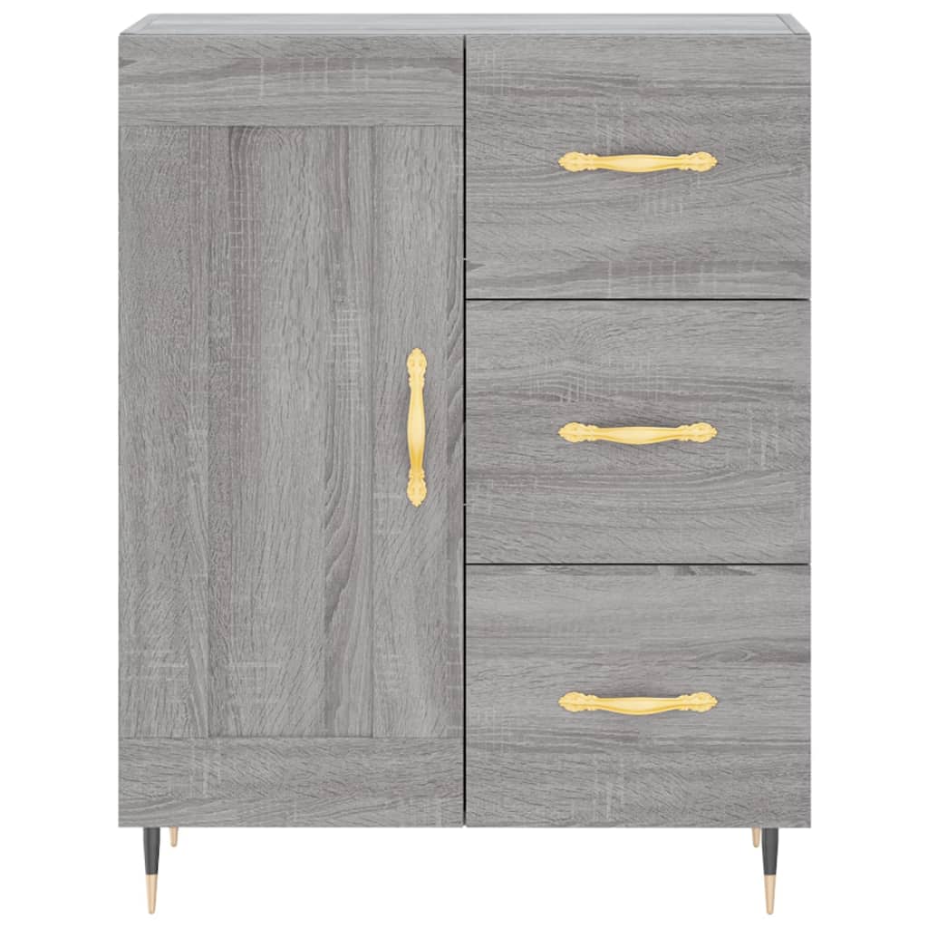 Credenza Grigio Sonoma 69,5x34x180 cm in Legno Multistrato 3196001