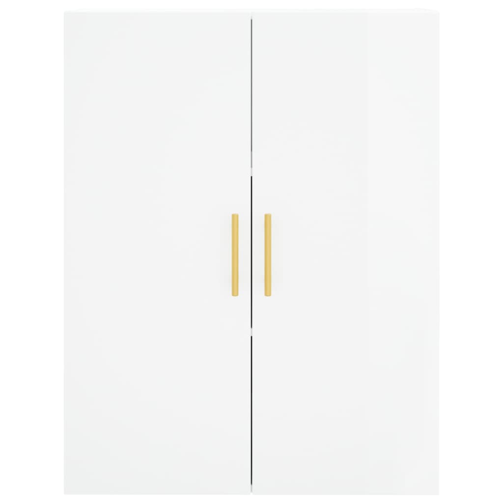 Credenza Bianco Lucido 69,5x34x180 cm in Legno Multistrato 3196005