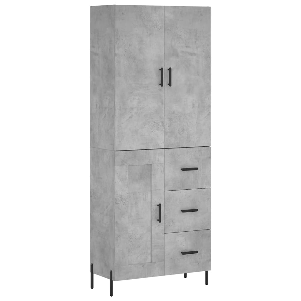 Credenza Grigio Cemento 69,5x34x180 cm in Legno Multistratocod mxl 77769