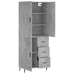 Credenza Grigio Cemento 69,5x34x180 cm in Legno Multistrato 3196031