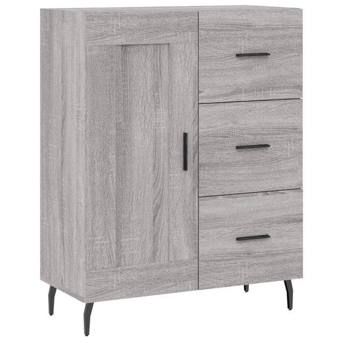 Credenza Grigio Sonoma 69,5x34x180 cm in Legno Multistrato 3196033