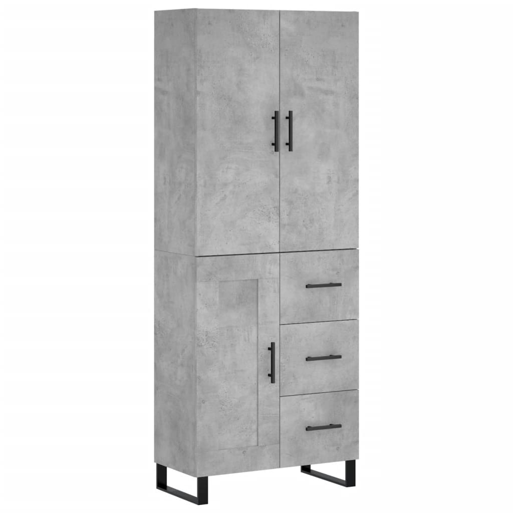 Credenza Grigio Cemento 69,5x34x180 cm in Legno Multistrato 3196039