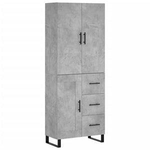 Credenza Grigio Cemento 69,5x34x180 cm in Legno Multistrato 3196039