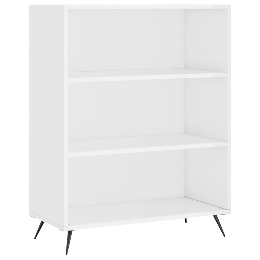 Credenza Bianco Lucido 69,5x34x180 cm in Legno Multistrato 3196045