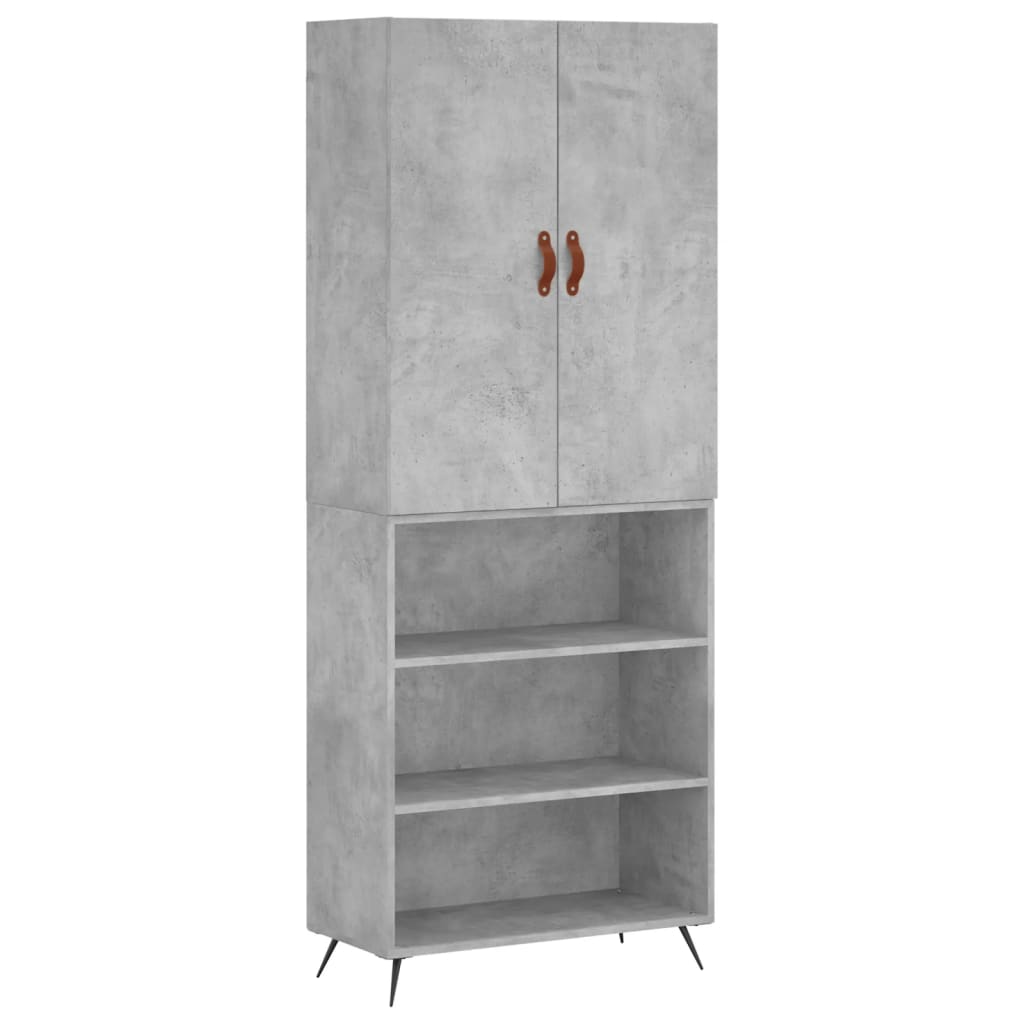 Credenza Grigio Cemento 69,5x34x180 cm in Legno Multistrato 3196047