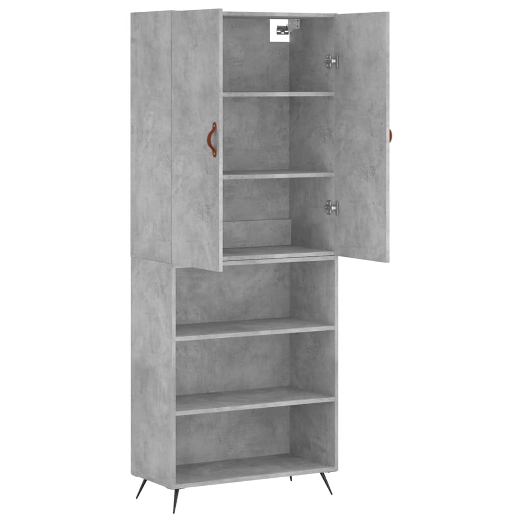 Credenza Grigio Cemento 69,5x34x180 cm in Legno Multistrato 3196047