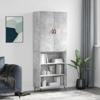 Credenza Grigio Cemento 69,5x34x180 cm in Legno Multistrato 3196047