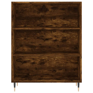 Credenza Rovere Fumo  69,5x34x180 cm in Legno Multistrato 3196056