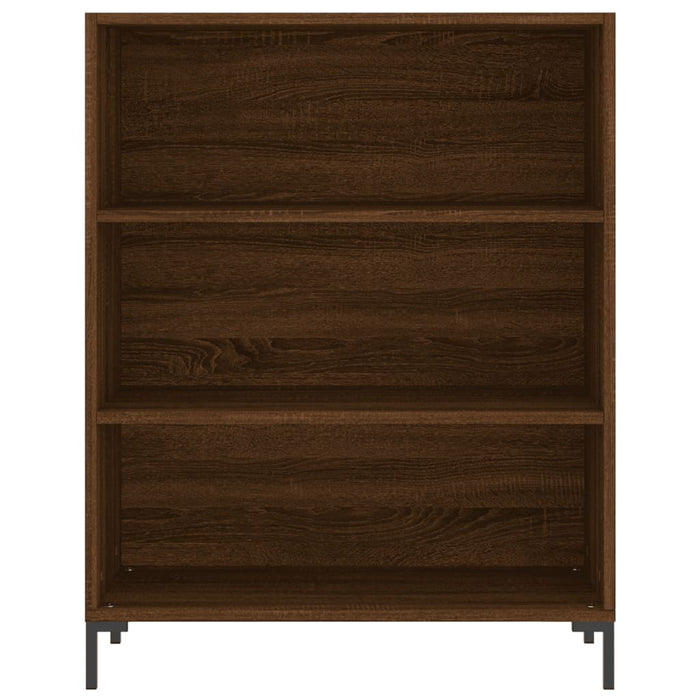 Credenza Rovere Marrone 69,5x34x180 cm in Legno Multistrato 3196074