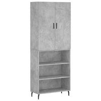 Credenza Grigio Cemento 69,5x34x180 cm in Legno Multistrato 3196087