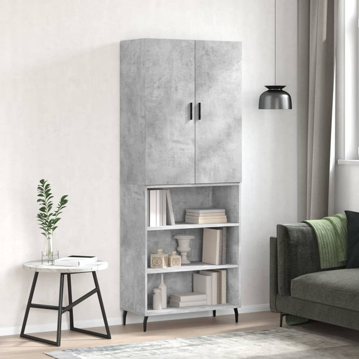 Credenza Grigio Cemento 69,5x34x180 cm in Legno Multistrato 3196087