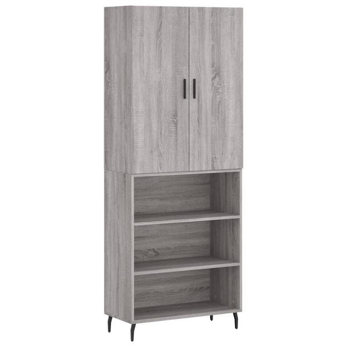 Credenza Grigio Sonoma 69,5x34x180 cm in Legno Multistratocod mxl 77888