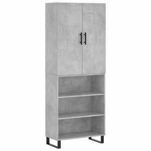 Credenza Grigio Cemento 69,5x34x180 cm in Legno Multistrato 3196095