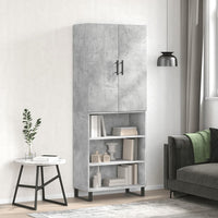 Credenza Grigio Cemento 69,5x34x180 cm in Legno Multistrato 3196095