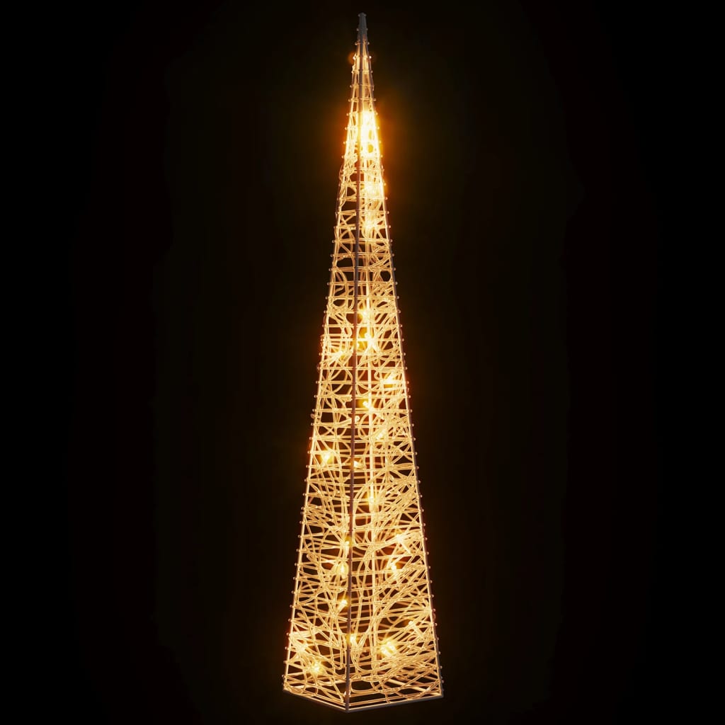 Cono di Luce di Natale 30 LED Bianco Caldo 60 cm in Acrilico 356282