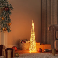 Cono di Luce di Natale 30 LED Bianco Caldo 60 cm in Acrilico 356282