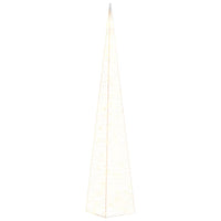 Cono di Luce di Natale 60 LED Bianco Caldo 120 cm in Acrilico 356283