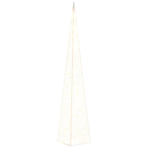 Cono di Luce di Natale 60 LED Bianco Caldo 120 cm in Acrilico 356283