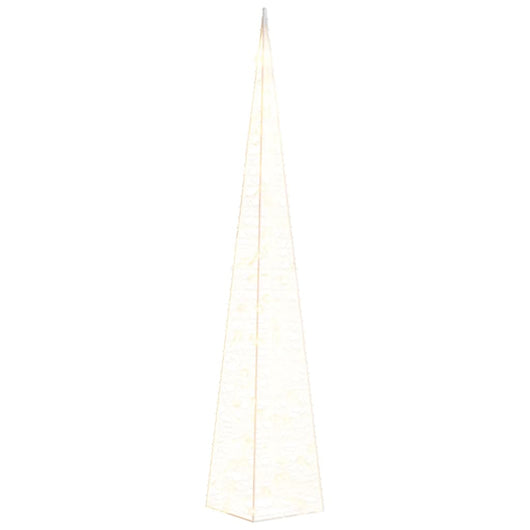 Cono di Luce di Natale 60 LED Bianco Caldo 120 cm in Acrilico 356283