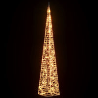 Cono di Luce di Natale 60 LED Bianco Caldo 120 cm in Acrilico 356283