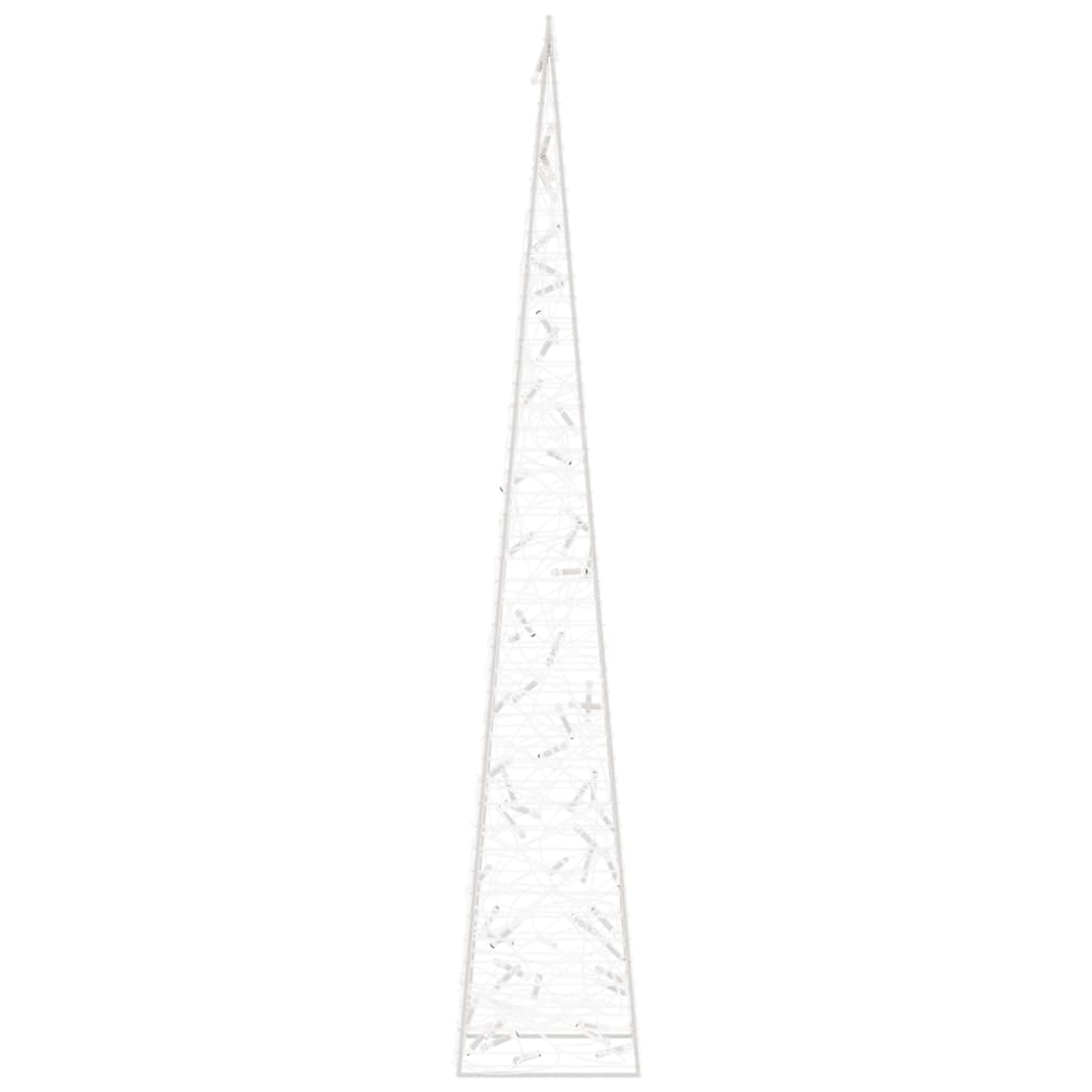 Cono di Luce di Natale 60 LED Bianco Caldo 120 cm in Acrilico 356283