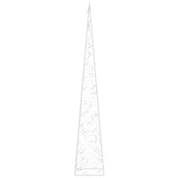 Cono di Luce di Natale 60 LED Bianco Caldo 120 cm in Acrilico 356283