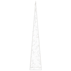 Cono di Luce di Natale 60 LED Bianco Caldo 120 cm in Acrilico 356283