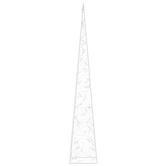 Cono di Luce di Natale 60 LED Bianco Caldo 120 cm in Acrilico 356283