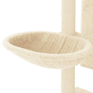 Albero per Gatti con Tiragraffi in Sisal Crema 130,5 cm 172040