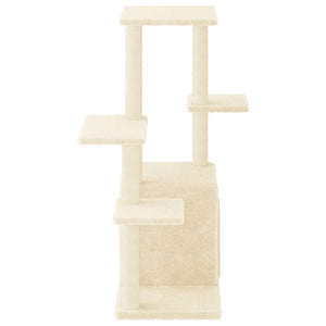 Albero per Gatti con Tiragraffi in Sisal Crema 97,5 cm 172049