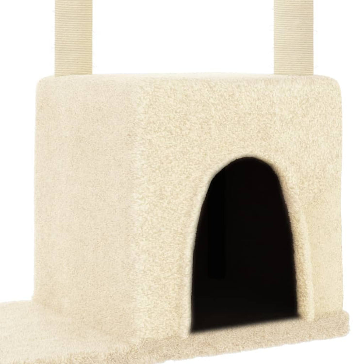 Albero per Gatti con Tiragraffi in Sisal Crema 97,5 cm 172049