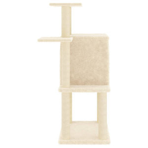 Albero per Gatti con Tiragraffi in Sisal Crema 97 cm 172064