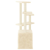 Albero per Gatti con Tiragraffi in Sisal Crema 107,5 cm 172070