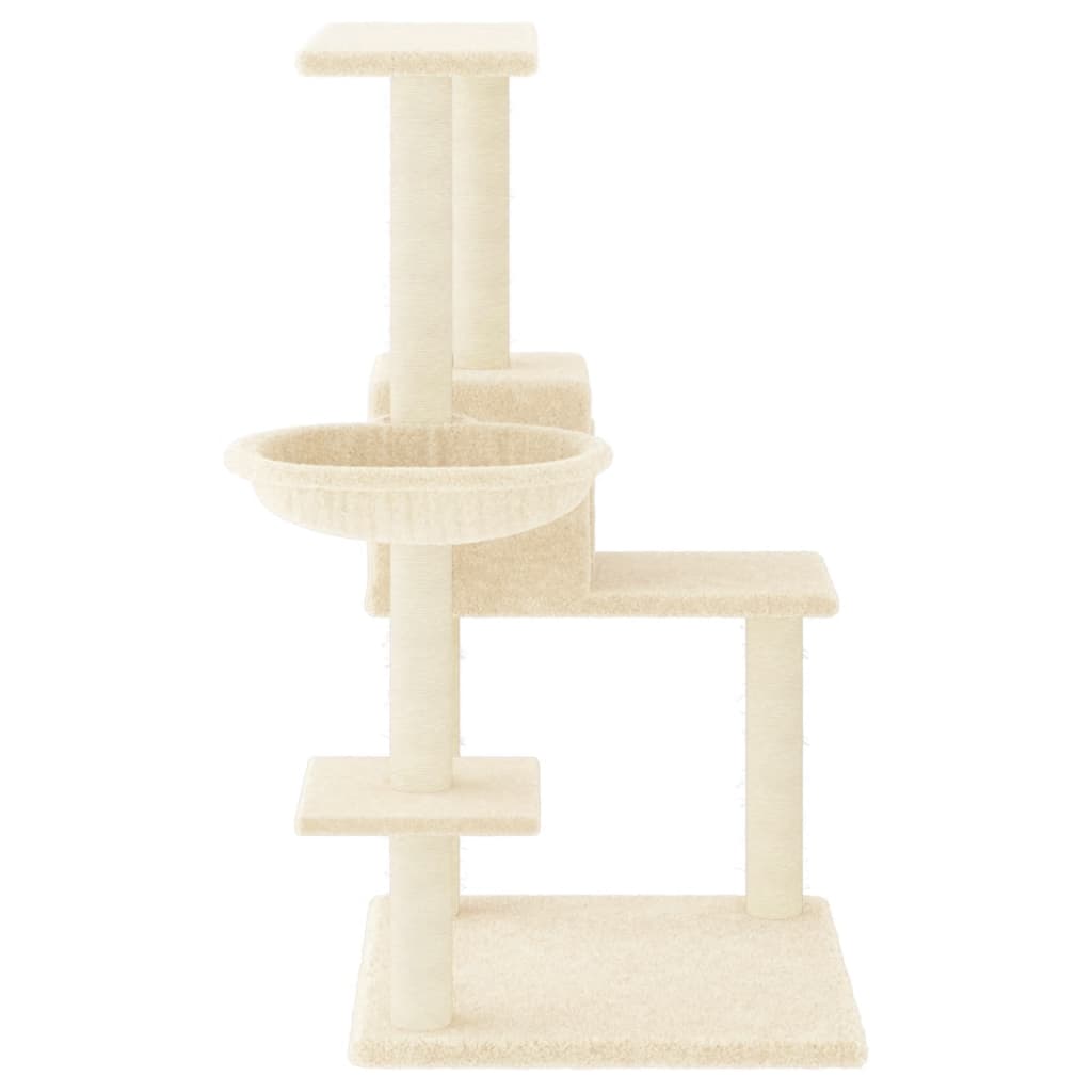 Albero per Gatti con Tiragraffi in Sisal Crema 95 cm 172073