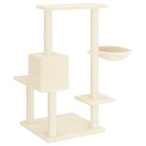 Albero per Gatti con Tiragraffi in Sisal Crema 95 cm 172073