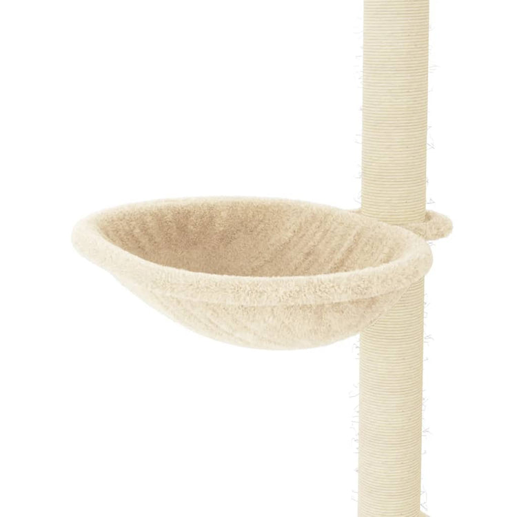 Albero per Gatti con Tiragraffi in Sisal Crema 95 cm 172073