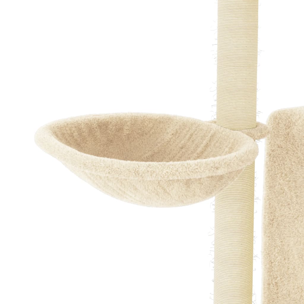 Albero per Gatti con Tiragraffi in Sisal Crema 96,5 cm 172076